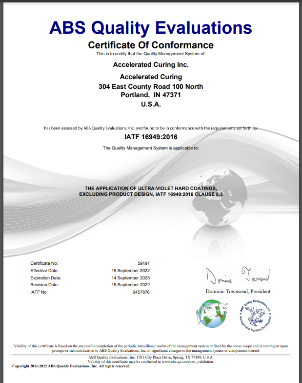 ABS Quality Certificate